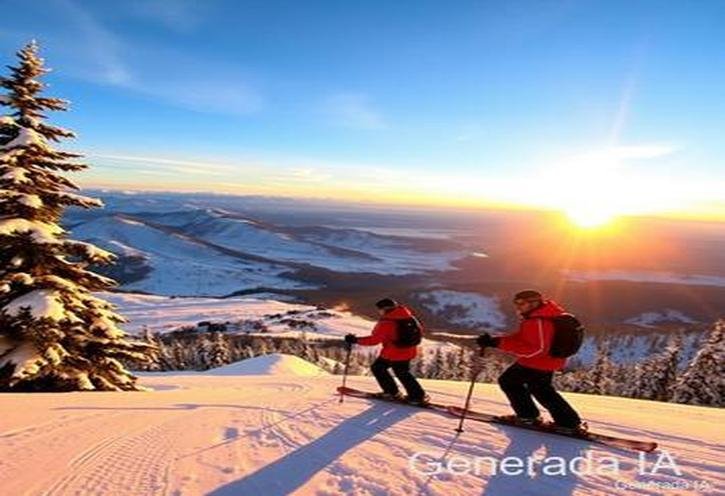 Esquí, montaña nieve y snowboard