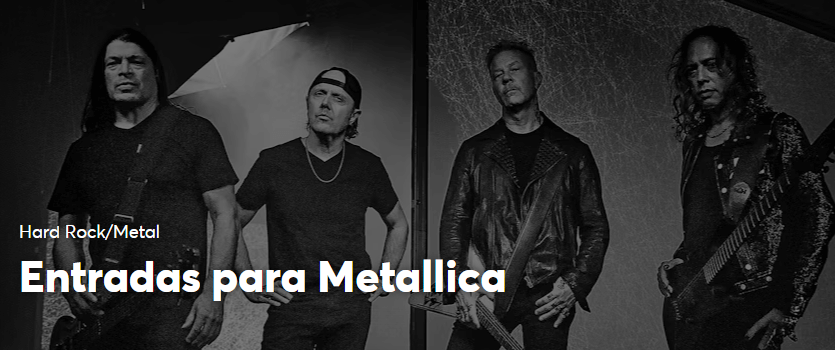 Compra entradas para Metallica